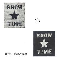 Five-pointed Star  Two-faced English Cloth Stickers Nhlt150265 sku image 1