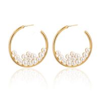 European And American Popular Alloy Size Pearl Earrings Nhgy150280 sku image 1