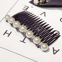 Simple Handmade Pearl Hit Color Rhinestone Comb Nhsm150359 sku image 1