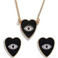 Fashion Heart Shaped Devi S Eyes Lips Necklace Earrings Nhjq150485 sku image 13
