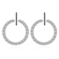 Aretes De Botón De Circonita Con Micro Incrustaciones Simples Nhdp150511 sku image 2