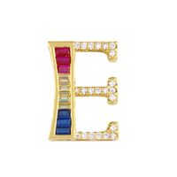 Fashion Copper Inlaid Zircon Color 26 English Alphabet Necklace Nhas150547 sku image 5