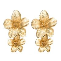 Retro Flower Stoving Varnish Alloy No Inlaid Earrings main image 7