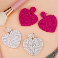 Beaded Heart-shaped Earrings Nhas150813 main image 5