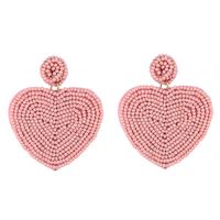 Beaded Heart-shaped Earrings Nhas150813 main image 8