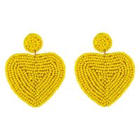 Beaded Heart-shaped Earrings Nhas150813 sku image 2