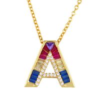 Stylish Diamond-studded 26-letter Necklace Nhas150820 sku image 1