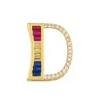 Stylish Diamond-studded 26-letter Necklace Nhas150820 sku image 4