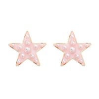Fashion Size Pearl Love Five-pointed Star Earrings Nhms151022 main image 6