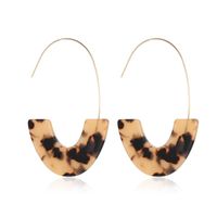 Leopard Acetate Acrylic U-shaped Contrast Hoop Earrings Nhdp151033 main image 13