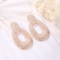 U-shaped Alloy Plating Concave And Frosted Earrings Nhdp151037 main image 3