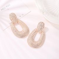 U-shaped Alloy Plating Concave And Frosted Earrings Nhdp151037 main image 4