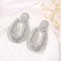 U-shaped Alloy Plating Concave And Frosted Earrings Nhdp151037 main image 5