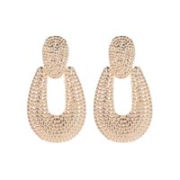 U-shaped Alloy Plating Concave And Frosted Earrings Nhdp151037 main image 6