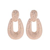 U-shaped Alloy Plating Concave And Frosted Earrings Nhdp151037 main image 7