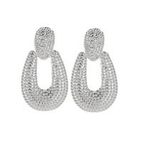 U-shaped Alloy Plating Concave And Frosted Earrings Nhdp151037 main image 8