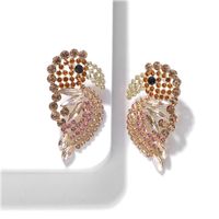 Europäische Und Amerikanische Kreative Diamant-vogel Ohrringe Aus Legierung Luxus Voll Diamant Tier Ohrringe Übertriebene Ohrringe Zubehör main image 12