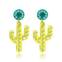 Acrylic Fluorescent Cactus With Diamond Earrings Nhjq151049 main image 6