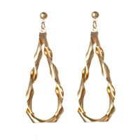 Water Drop Type Metal Twisted Earrings Nhpf151073 main image 2