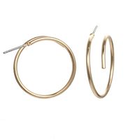 Geometric Metal Circle Hoop Earrings Nhpf151083 main image 1