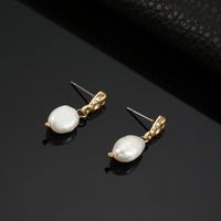 Pearl Alloy Earrings Nhpf151094 main image 5