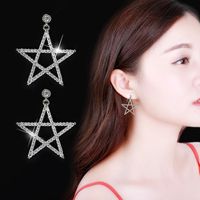 Pentagram Full Diamond Earrings Nhdp151113 main image 1