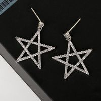 Pentagram Full Diamond Earrings Nhdp151113 main image 3