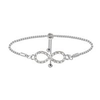 Best-seller En Europe Et Amérique Du Simple Strass 8-mot Boucle Symbole Bracelet Réglable Pull Personnalisé Bracelet main image 2