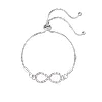 Best-seller En Europe Et Amérique Du Simple Strass 8-mot Boucle Symbole Bracelet Réglable Pull Personnalisé Bracelet main image 3