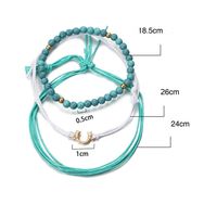 Hand-woven Color Line Rope Turquoise Bracelet Set Nhpf151136 main image 3