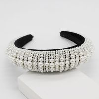 Baroque Full Diamond Handmade Pearl Headband Nhwj151165 main image 5