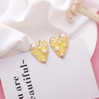 Fashion Size Pearl Love Five-pointed Star Earrings Nhms151022 sku image 1