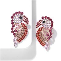 Alloy Diamond Colored Bird Earrings Nhjq151043 sku image 1