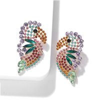 Alloy Diamond Colored Bird Earrings Nhjq151043 sku image 2