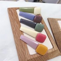 Coréenne Nouveau Macaron Carré Mignon Épingle À Cheveux En Épingle À Cheveux Simple Bang Côté Clip Femmes De Sucrerie De Couleur De Contraste Petit Clip sku image 5