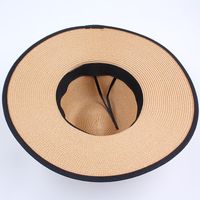 Jazz Hat Sun Protection Large Coastal Beach Sun Hat Straw Straw Hat main image 5