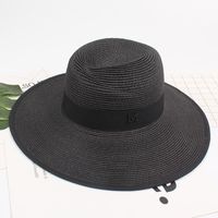 Jazz Hat Sun Protection Large Coastal Beach Sun Hat Straw Straw Hat sku image 1