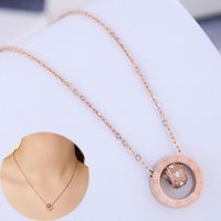 Exquisite Korean Fashion Titanium Steel Chain Simple Necklace sku image 1