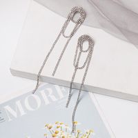 Claw Chain Diamond Tassel Earrings Diamond Earrings Women's Earrings Wholesale main image 3