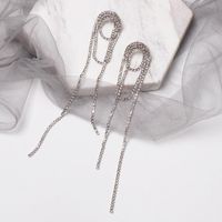 Claw Chain Diamond Tassel Earrings Diamond Earrings Women's Earrings Wholesale main image 5