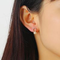 Japanische Und Koreanische Internet-promi-stil Einfache Temperament-ohrringe Übertrieben Große Perlen Quaste Lange Ohrringe Perlen Anti Allergische Ohrringe Frauen main image 1