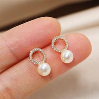 Simple Earrings Exaggerated Pearl Tassel Long Earrings Beaded Hypoallergenic Earrings Women main image 3