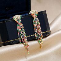 Fashion Simple Earrings Earrings Female Claw Chain Long Tassel Earrings main image 3