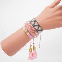 Internet-promi-anzug Weibliches Armband Miyuki Reis Perlen Hand Gewebte Liebe Kristall Weiden Nägel Trend Igen Schmuck main image 3