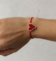 Pulsera Trenzada De Amor Roja Para Mujer Joyería Clásica Popular Cuerda Roja De Amistad main image 4