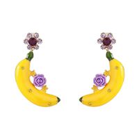 Banana Flower Earrings Diamond Stud Earrings Women's Earrings Wholesale sku image 1