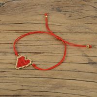 Red Love Braided Bracelet Ladies Jewelry Classic Popular Red Friendship Rope sku image 1