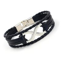 Lucky 8-character Leather Bracelet Bracelet  Burst Leather 8-character Bracelet main image 1