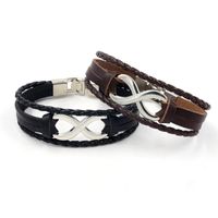 Lucky 8-character Leather Bracelet Bracelet  Burst Leather 8-character Bracelet main image 6