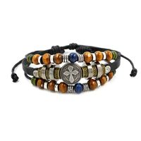 Wholesale Vintage Multi-layer Beaded Bohemian Bracelet Women&#39;s Leather Woven Bracelet main image 4